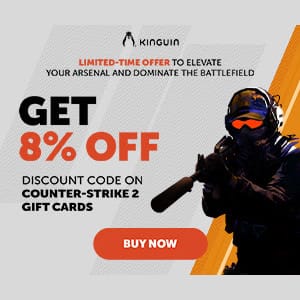 Kinguin Discount Code: 8% Off on counter-strike 2 gift cards