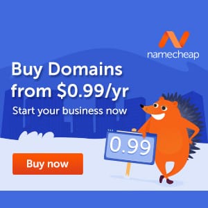 Popular Domains for just 99 Cents at Namecheap!