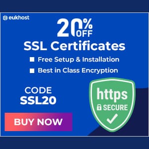 20% OFF SSL Certificate