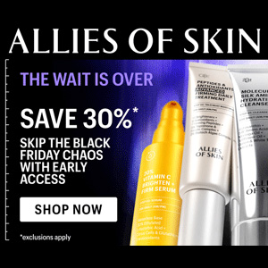 Allies 30% Off Celeb-Loved Skincare