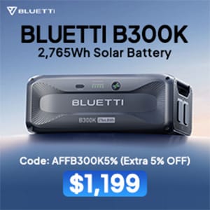Bluetti-US!Get the 5% off discount for the New BatteryB300K!