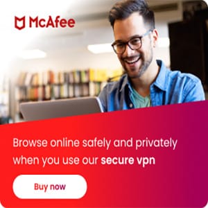 Get up to $110 off USA – Browse online privately & securely with McAfee Secure VPN