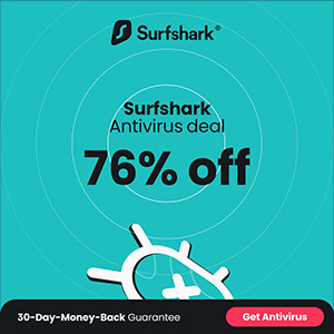 Surfshark AFF Antivirus 76% off
