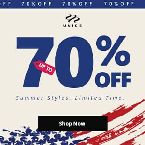 Unice Up To 70% Off, Summer Styles, Limited Time!